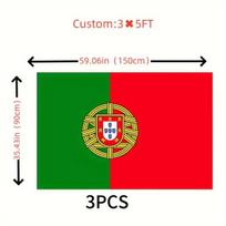 Portugalijos vėliavų komplektas 3 vnt., 3vnt