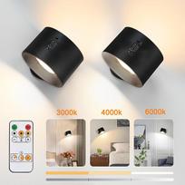 LED Sieninės Lempos, Įkraunamos, Sukamos, Be Laido , 1 rinkinys