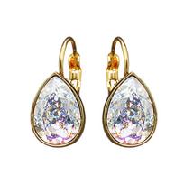 Auskarai moterims DiamondSky „Crystal Drop (White Patina)“ su Swarovski kristalais