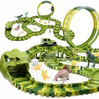 Vaikų lenktynių trasa + Orbital Paradise + 260 dalių + dinozaurai + 107x90x32 cm