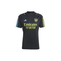 Adidas Arsenal Tiro 23 Treniruočių marškinėliai Spalvų blokas Trumpomis rankovėmis Futbolo marškinėliai Vyriški Viršutiniai drabužiai Juodi HZ2181 M