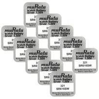 Murata 321 SR616SW sidabro oksido baterijos 10 vnt.