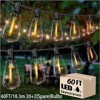 LED saulės lempučių girlianda, 18,29 metro 20+2Lemputės Saulės 8režimai