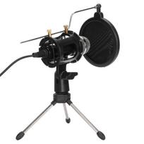 Mikrofonai, 3,5 mm kondensatoriaus įrašymo mikrofonas, kompiuterio MIC rinkinys karaokei, žaidimams, podcast'ams ir vaizdo konferencijoms