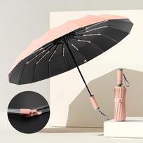 Automatinis 16 Šakučių Tvirtas Sulankstomas UV Skėtis ,  Rožinė