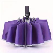 Automatinis 10 Skėčio, Vėjui Atsparus Sulankstomas Skėtis su Atšvaitais. ,  Violetinė be vinilo