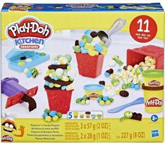 PLAY-DOH PYRAGAIČIŲ VIRTUVĖS KŪRINIAI KURIUOS GAMINAME IŠ SPALVOTŲ SALDAINIŲ 5 MĖGINTUVĖLIAI F7397