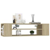 Pakabinama TV spintelė，TV staliukas，Televizoriaus spintelė, ąžuolo, 100x30x26,5cm, apdirbta mediena CFE93400