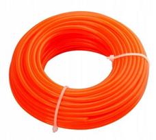 Krūmapjovių pjovimo virvė apvali aštri 2,7 mm x 15 m oranžinė, 2.7mm x 15m