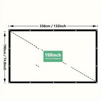 72 colių 150 HD išskleidžiamas projektoriaus ekranas, 381,0 cm