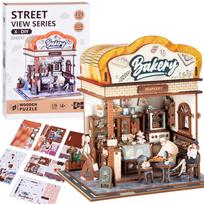 Medinis 3D PUZZLE Kepyklos pastato serija 179 elementai apšvietimas ZA6013