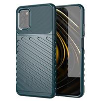Thunder Case Flexible Tough Rugged Cover TPU Case, skirtas Xiaomi Poco M3 / Xiaomi Redmi 9T, žalias