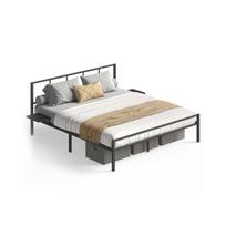 Lova, 207,6 x 161 x 87 cm, Matinis Juodas, Voodiraam, VASAGLE RMB195B01, 207.6 x 161 x 87 cm, Matt Must