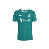 Adidas Originals X Liverpool FC Bendradarbiavimas 25/26 Gerbėjų Versija Antras Išvykos Greitai Džiūstanti Siauro Kirpimo Megztukas Trumpomis Rankovėmis Futbolo Marškinėliai Vyriški Viršutiniai Drabužiai JV6428 M