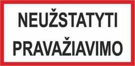Lipdukas neužstatyti pravažiavimo 170x100mm