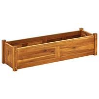 Sodo lovelis augalams, akacijos mediena, 100x30x25 cm, Ruda