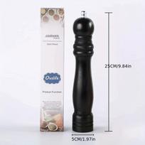 25 cm medinis pipirų malūnėlis rankinis virtuvei , Juoda