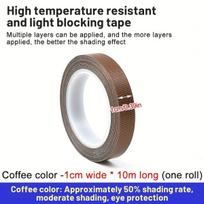 Aukštai temperatūrai atspari PTFE lipni juosta 1cm x 10m, Storis: 0,13 mm