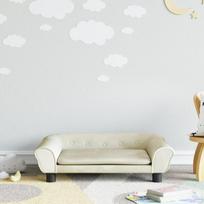 vidaXL Vaikiška sofa, kreminės spalvos, 70x45x26cm, aksomas