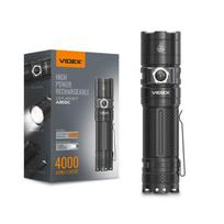 Galingas paieškos prožektorius VIDEX 20W 4000lm IP68 185m įkraunamas rankiniu būdu USB