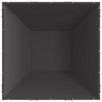 Kuro Židinys Kvadratinis Juodas 80x80x40 cm Plienas