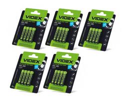 Baterijos Videx AAA Alkaline, 1,5V, 1200mAh, 20 vnt.