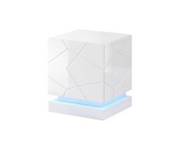 2-jų dalių naktinių staliukų komplektas Cama Meble QIU, baltas