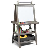 Molbertas su priedais 3in1 Costway, pilkas