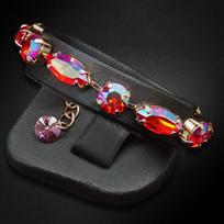 Apyrankė moterims DiamondSky „Chic II (Light Siam Shimmer)“ su Swarovski kristalais