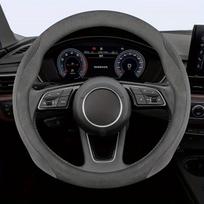 Premium Dirbtinės Odos Vairo Užvalkalas, Universalus Automobiliams. , O-juoda