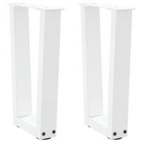Valgomojo stalo kojos v formos 2 vnt baltos 28x(42-43,3) cm