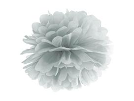 Pomponas, sidabrinis, 35 cm