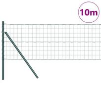 vidaXL Tvora su stulpais Žalia 0,8 x 10 m Plienas