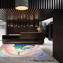 Prabangus sintetinės kašmyro kilimas, 71 * 99 colių / 180 * 250 cm