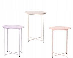 Apvalus metalinis sodo kavos staliukas 62x46,5 cm
