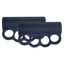 1 Pair Gym Weight Lifting Grips Finger Gripper Lightweight Sturdy Workout Gloves for Cross Training Black
