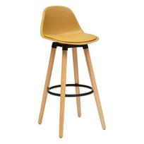 Baro kėdė "Maxon" iš bukso ir metalo H92,5cm geltonos okra - Geltona garstyčių - Atmosphera interjero kūrėjas