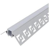 Avide įleidžiamas aliuminio profilis išoriniam kampui 50x22mm su matiniu dangteliu, 1m