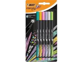 Rašiklių rinkinys Bic FineLiners Intensity Fine Pastel 0.4 mm, 6 spalvų rinkinys 498334