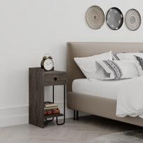 Spintelė prie lovos Decortie Sirius, kairinė, tamsiai ruda