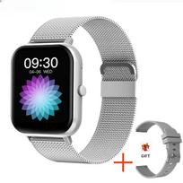 Išmanusis laikrodis Call Smart Watch Women Custom Dial Išmanusis Laikrodis, Skirtas Android Ios Vandeniui Atspariems Bluetooth Muzikos Laikrodžiams Full Touch Clock_Mesh belt silver