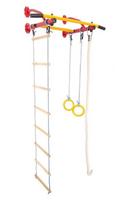 Prie sienos montuojamas skersinis su priedais SANRO ECO LIGHT Raudonai-geltonas, -