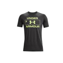 Under Armour logotipas Spausdintas apvalia iškirpte trumpomis rankovėmis T-shirt Vyriški Viršutiniai drabužiai Pilka 1361682-010 M