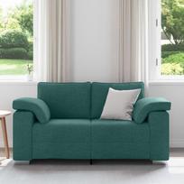 Dvivietė sofa Tamsiai žalia 120 cm Audinys