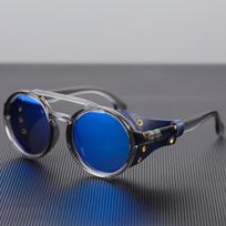 Steampunk akiniai nuo saulės,  Mėlynas veidrodis
