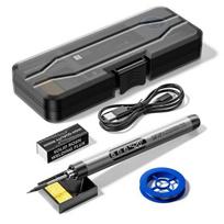 Nešiojamas USB lituoklis reguliuojama temperatūra, Pilka