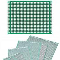 Prototipų plokštė Rosfix 60x80 mm – Dvipusė, THT montavimas, Skylučių žingsnis 2,54 mm