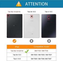 Casafuny dėklas, skirtas samsung galaxy tab s5e 10.5 colių 2019, pu odinis planšetinio kompiuterio apsauginis dėklas, skirtas sm-t720/t725, daugiafunkcis stovas su automatiniu miego/pabudimo režimu, skirtas galaxy tab s5e planšetiniam kompiuteriui, rudas