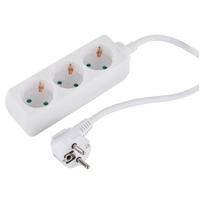 Buitinis ilgintuvas su įžeminimu, 3 lizdų x 1.5 mm, baltas, 1.5 m