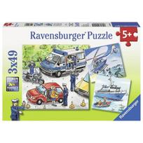 Dėlionė galvosūkis Policijos akcija Ravensburger 3x49 vnt.